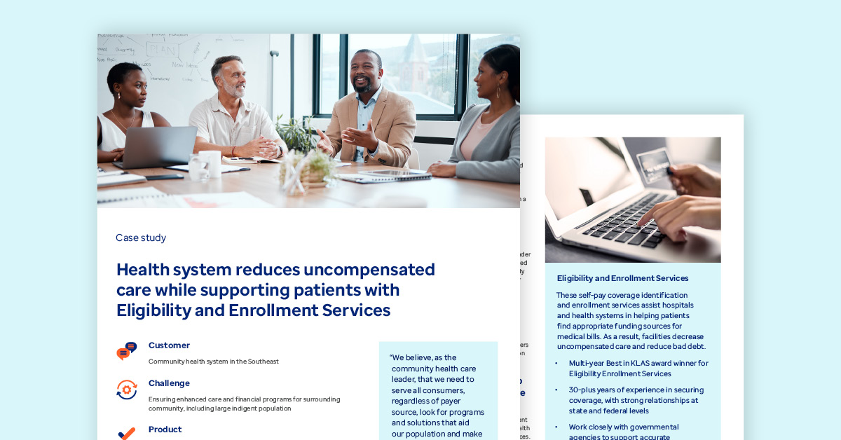 Optum Services Provider Panel Example Health System Decreases Uncompensated Care | Optum