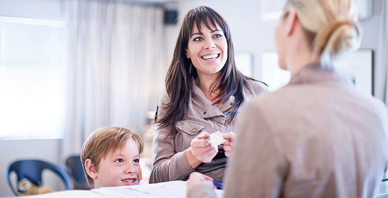 Mother Making Appointment