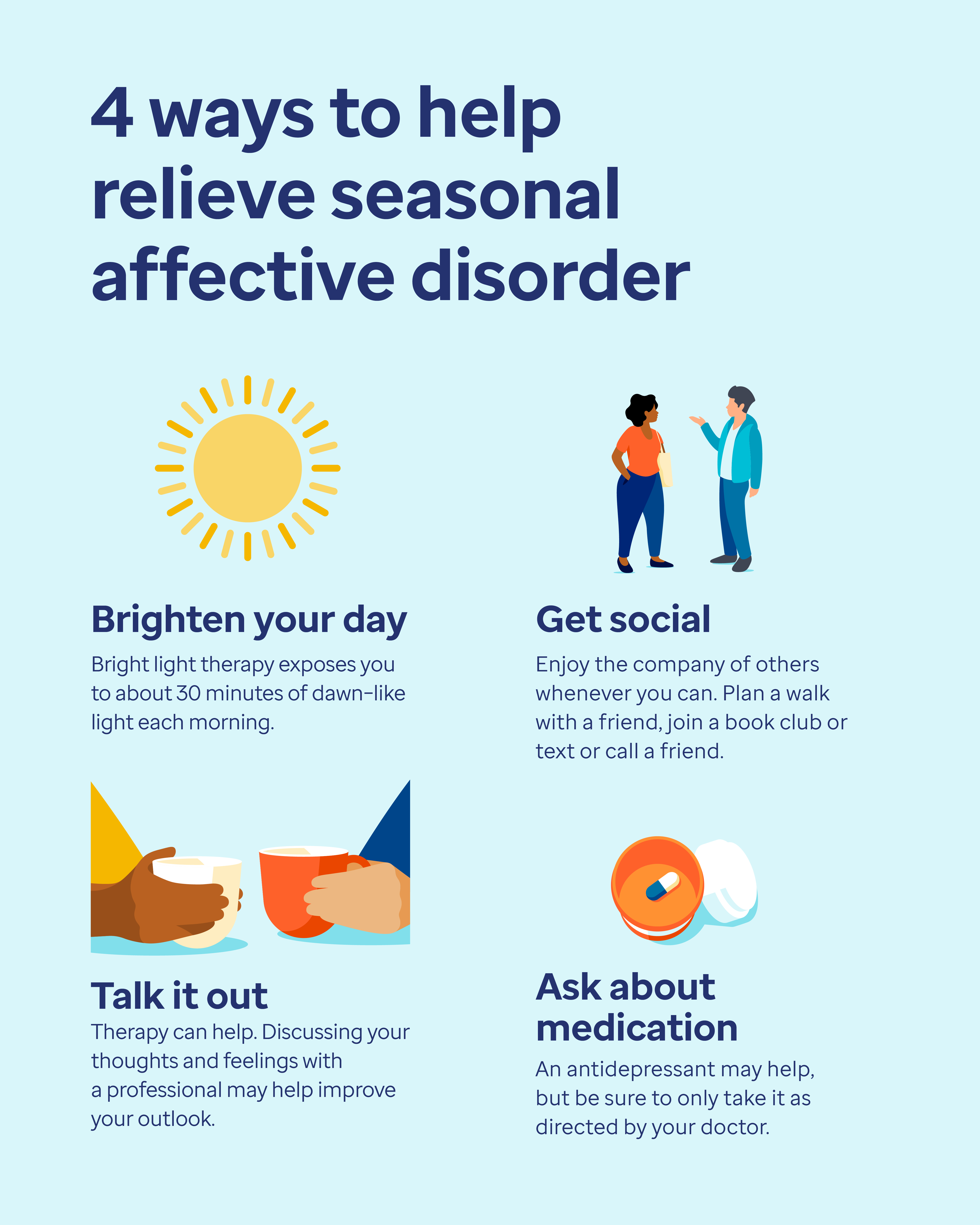 4 Ways to help relieve seasonal affective disorder